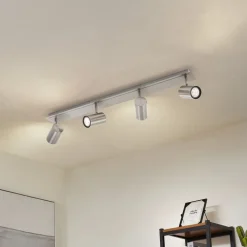 Lindby loftspot Joffrey, 80 cm, nikkel, 4 lyskilder, GU10
