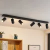 Lindby loftspot Joffrey, 116 cm, sort, 6 lyskilder, GU10