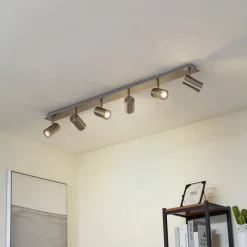 Lindby loftspot Joffrey, 116 cm, nikkel, 6 lyskilder, GU10