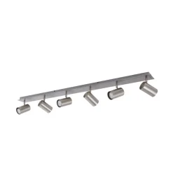 Lindby loftspot Joffrey, 116 cm, nikkel, 6 lyskilder, GU10