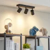 Lindby loftspot Jorell, 35 cm, sort, 3 lyskilder, metal