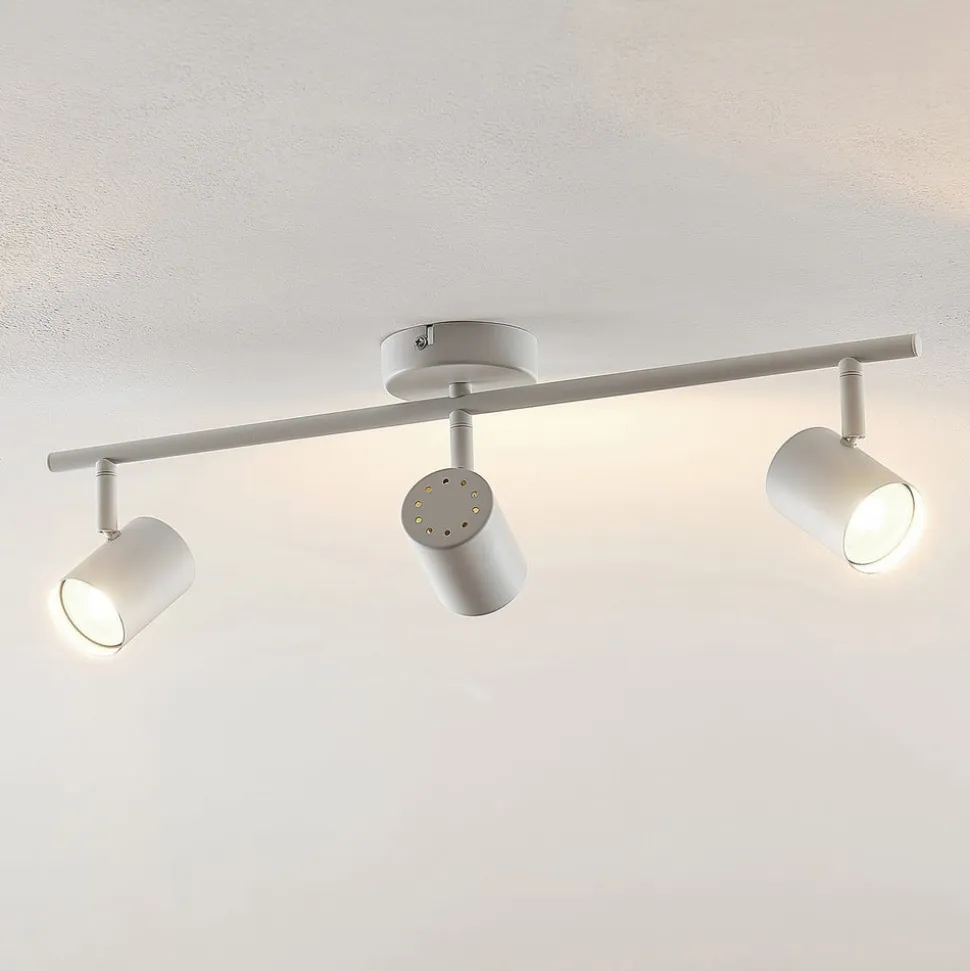Lindby loftspot Jorell, hvid, 55 cm, 3 lyskilder, metal, GU10
