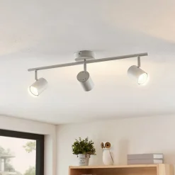 Lindby loftspot Jorell, hvid, 55 cm, 3 lyskilder, metal, GU10