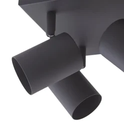 Lindby loftspot Jorell, sort, 20 cm, sort, 4 lyskilder.