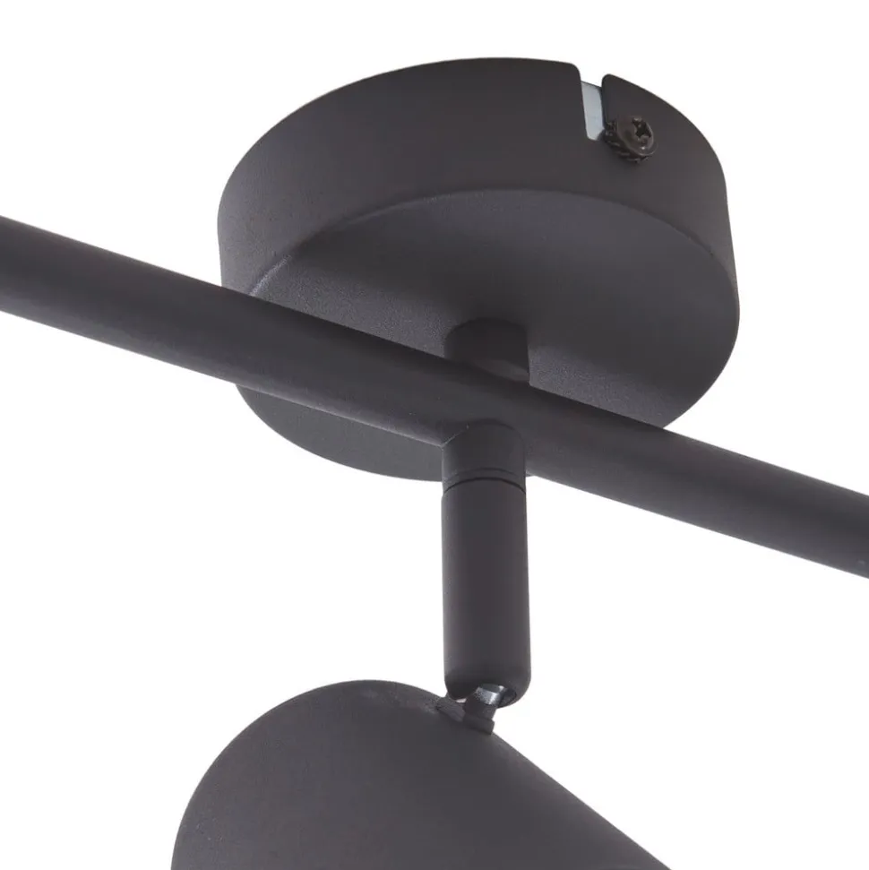 Lindby loftspot Jorell, sort, 51 cm, 3 lyskilder, GU10
