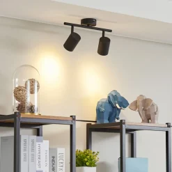 Lindby loftspot Jorell, sort, 31 cm, 2 lyskilder, GU10
