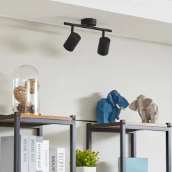 Lindby loftspot Jorell, sort, 31 cm, 2 lyskilder, GU10