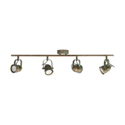 Lindby loftspot Leonor, 4 lyskilder, grøn, metal, 78 cm