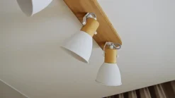 Lindby loftspot Merela, hvid, 45 cm, 3 lyskilder, træ, E14