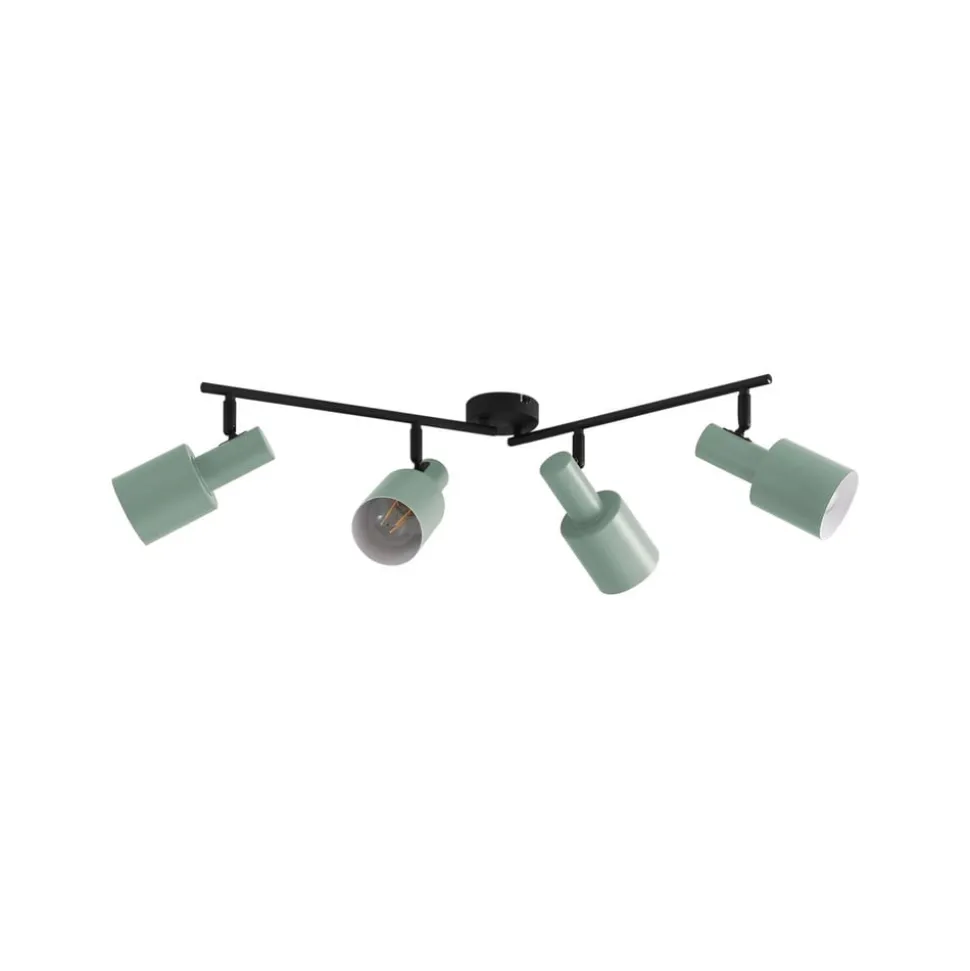 Lindby loftspot Ovelia, grøn, 80 cm, 4 lyskilder, E27
