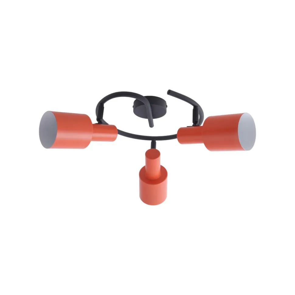 Lindby loftspot Ovelia, orange/sort, 3 lyskilder, E27