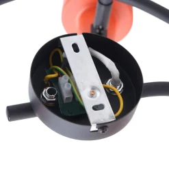 Lindby loftspot Ovelia, orange/sort, 3 lyskilder, E27