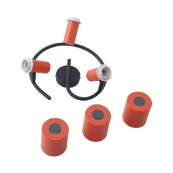 Lindby loftspot Ovelia, orange/sort, 3 lyskilder, E27