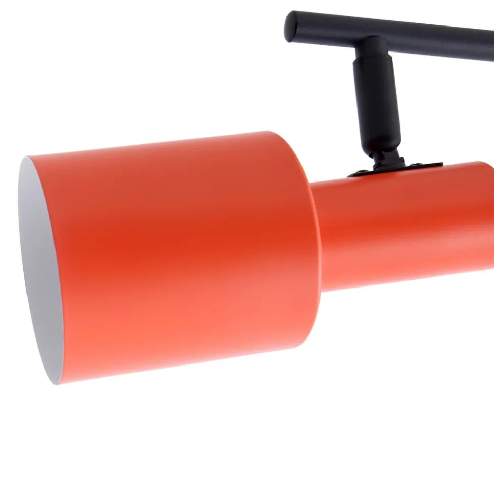 Lindby loftspot Ovelia, orange/sort, 4 lyskilder, E27