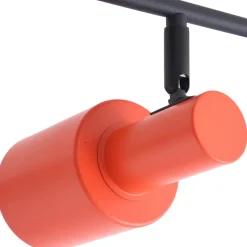 Lindby loftspot Ovelia, orange/sort, 4 lyskilder, E27