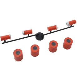 Lindby loftspot Ovelia, orange/sort, 4 lyskilder, E27