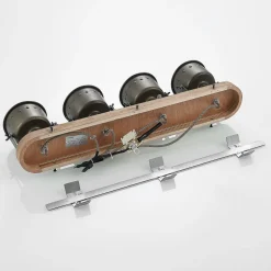 Lindby loftspot Rubinjo, 62 cm, 4 lyskilder, træ, GU10