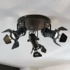 Lindby loftspot Tilen, 3 lyskilder, sort, metal, Ø 54cm