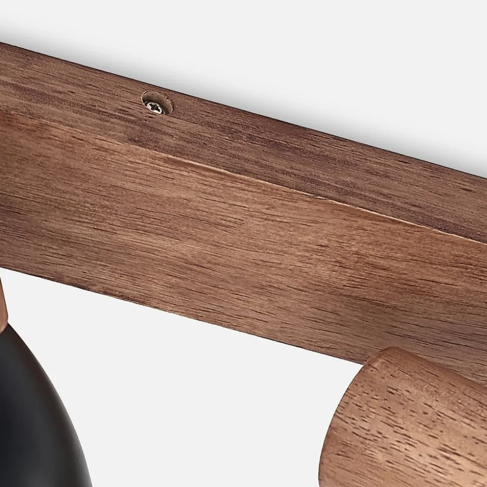 Lindby loftspot Tonja, 3 lyskilder, 55 cm, træ, stål