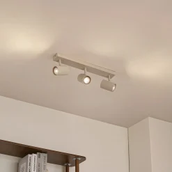 Lindby loftspots Kardis, beige, 3 lyskilder, metal, GU10