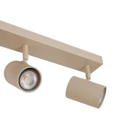 Lindby loftspots Kardis, beige, 3 lyskilder, metal, GU10