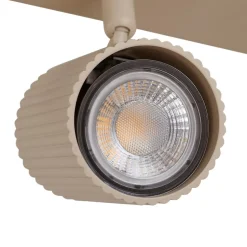 Lindby loftspots Kardis, beige, 3 lyskilder, metal, GU10