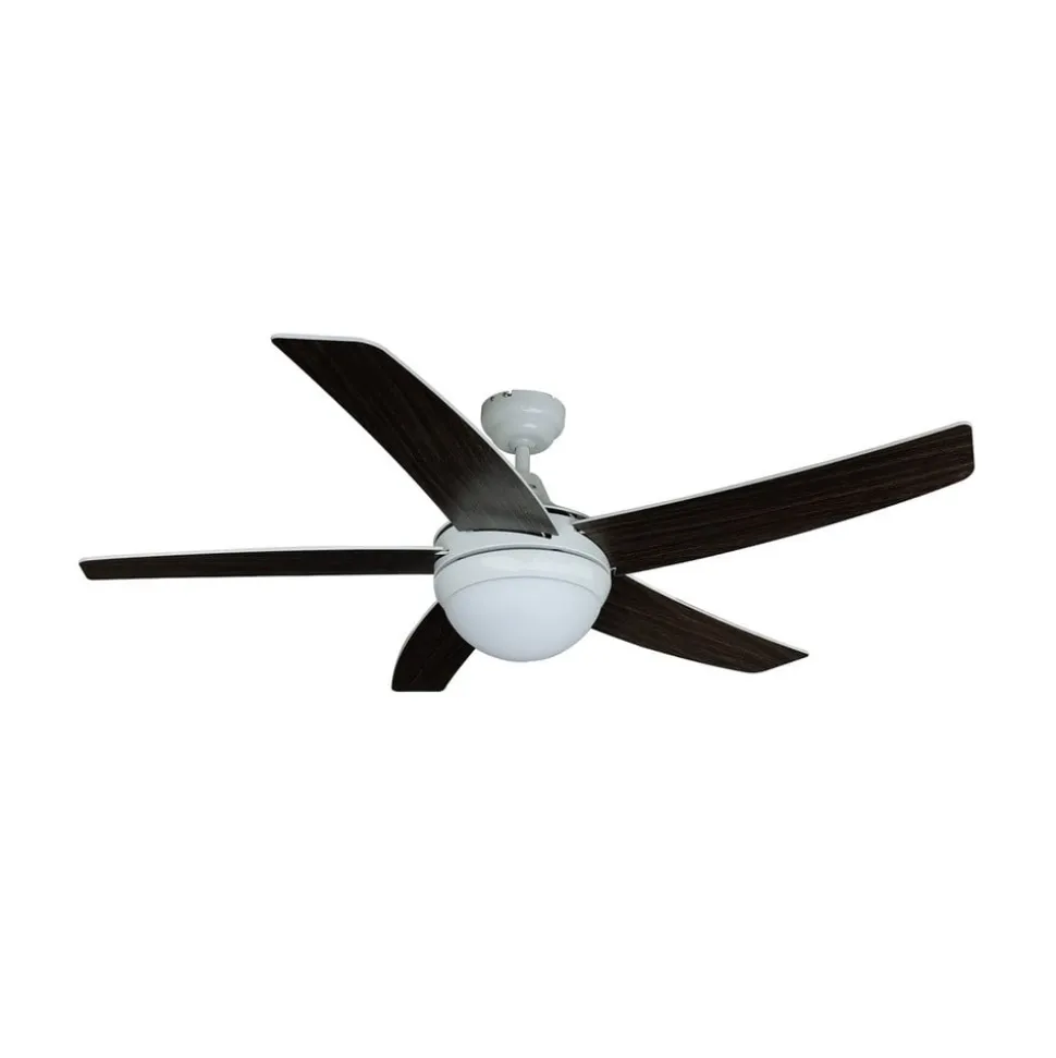 Lindby loftventilator med lys Auraya, støjsvag, hvid, 130cm