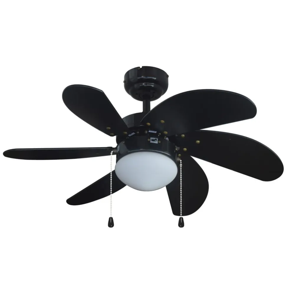 Lindby loftventilator Minja, sort, støjsvag, 78 cm, E14