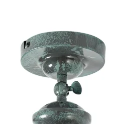 Lindby Louisanne loftlampe, grågrøn, metal, Ø 35cm