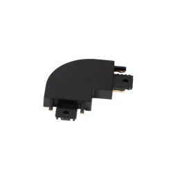Lindby L-stik Lumaro, sort, 90°, afrundet, sæt med 2 stk