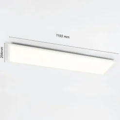 Lindby Luay LED-panel, 120 x 30 cm, hvid, 3000-6000K