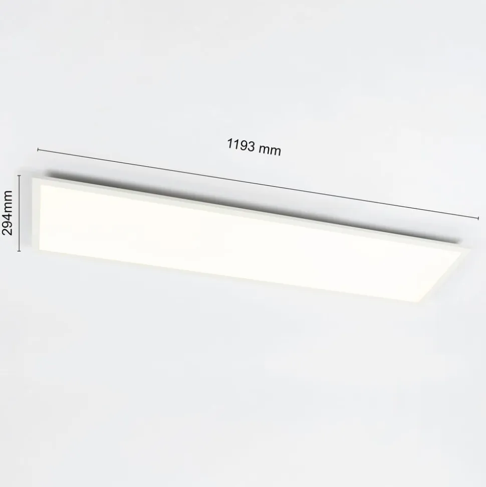 Lindby Luay LED-panel, 120 x 30 cm, hvid, 3000-6000K