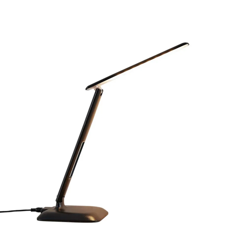 Lindby Ludmilla LED-bordlampe, display, sort