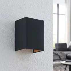 Lindby Lukani væglampe, kantet