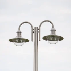 Lindby lygtepæl Damion, 200 cm, 2 lyskilder, E27, IP44