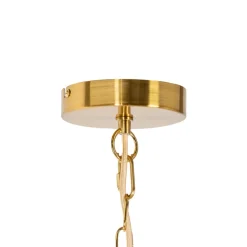 Lindby lysekrone Elanova, messing, 10 lyskilder, Ø 80 cm, E14