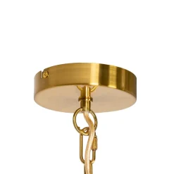 Lindby lysekrone Elanova, messing, 6 lyskilder, Ø 70 cm, E14