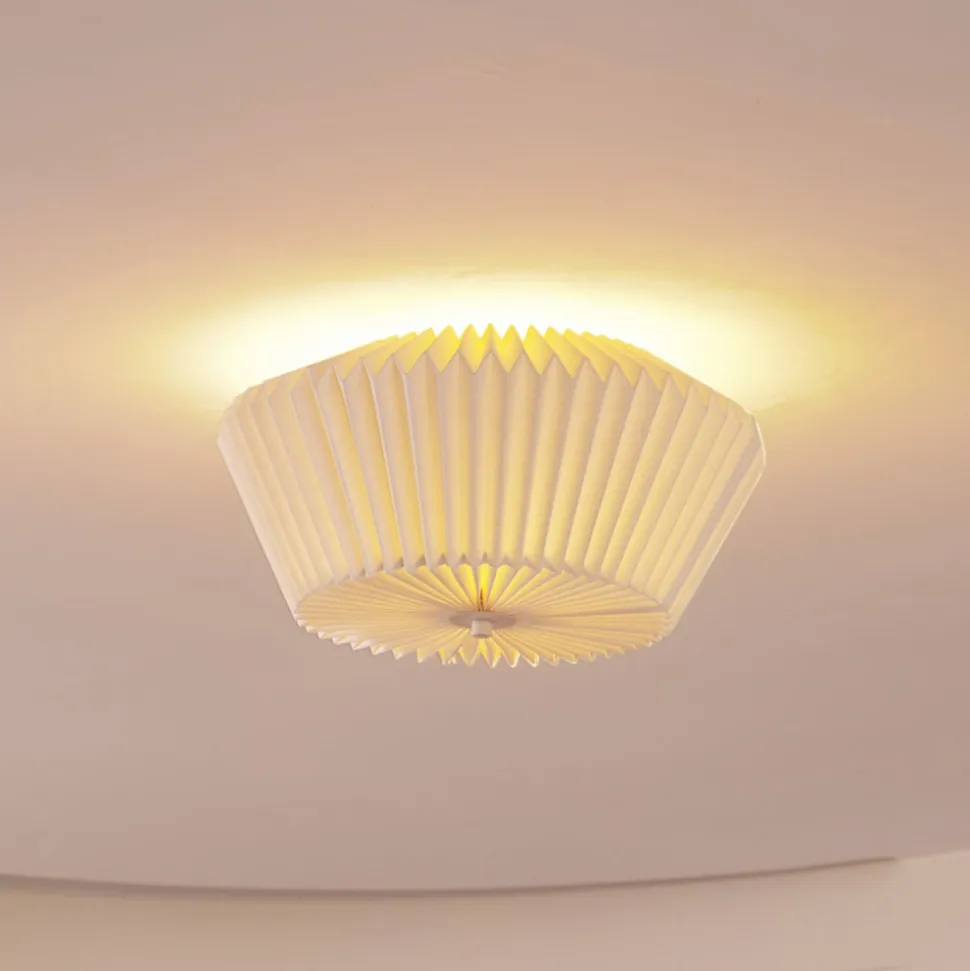 Lindby Magali loftlampe, hvid, papir, Ø 45 cm, E27