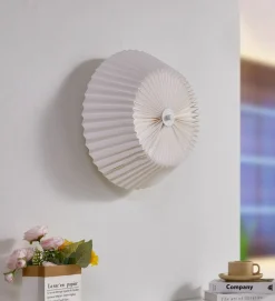 Lindby Magali loftlampe, hvid, papir, Ø 45 cm, E27