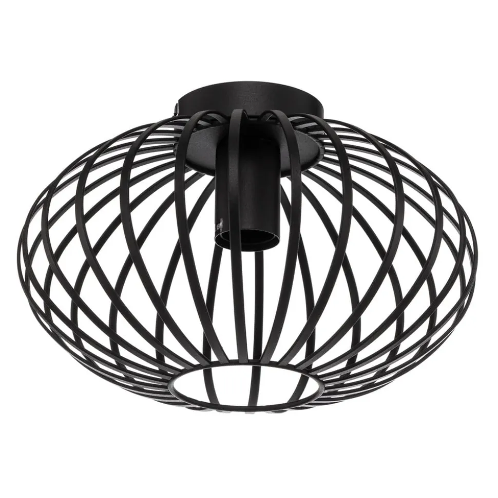 Lindby Maivi loftslampe, sort, 30 cm, jern, bur