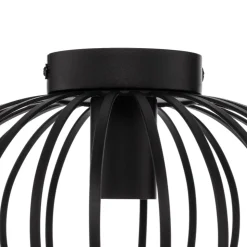 Lindby Maivi loftslampe, sort, 30 cm, jern, bur