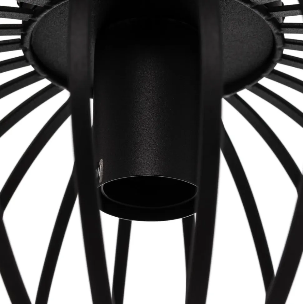 Lindby Maivi loftslampe, sort, 30 cm, jern, bur