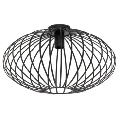 Lindby Maivi loftslampe, sort, 50 cm, jern, bur