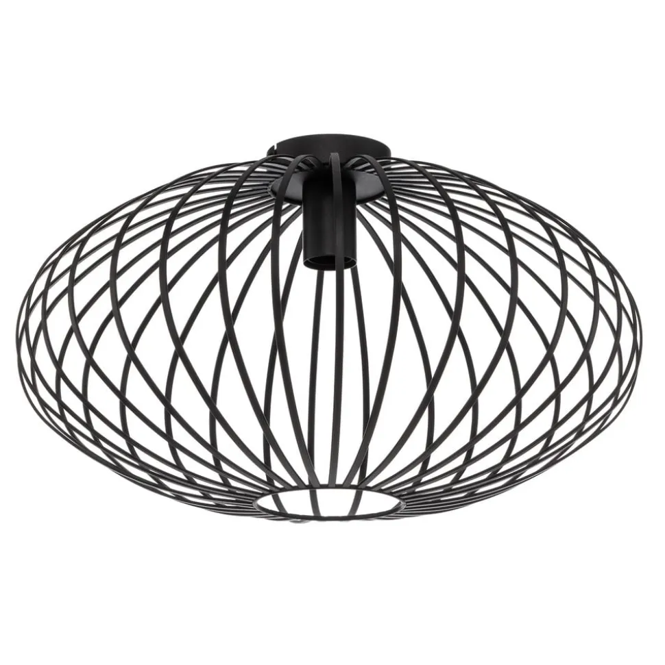 Lindby Maivi loftslampe, sort, 50 cm, jern, bur