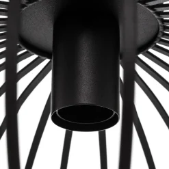 Lindby Maivi loftslampe, sort, 50 cm, jern, bur