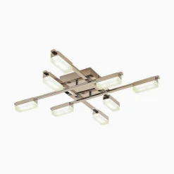 Lindby Mally LED-loftlampe i krom, 8 lyskilder