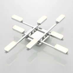 Lindby Mally LED-loftlampe i krom, 8 lyskilder
