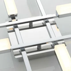 Lindby Mally LED-loftlampe i krom, 8 lyskilder