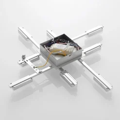 Lindby Mally LED-loftlampe i krom, 8 lyskilder