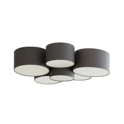 Lindby Maureka loftlampe, 94 cm, 6 lyskilder, tekstil